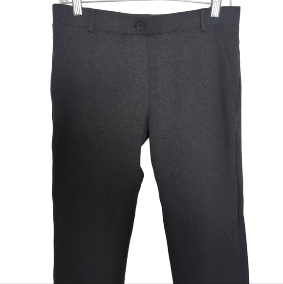 BetaBrand Charcoal Gray Pull-on Cropped Career Work Pants Size Medium - Picture 3 of 5